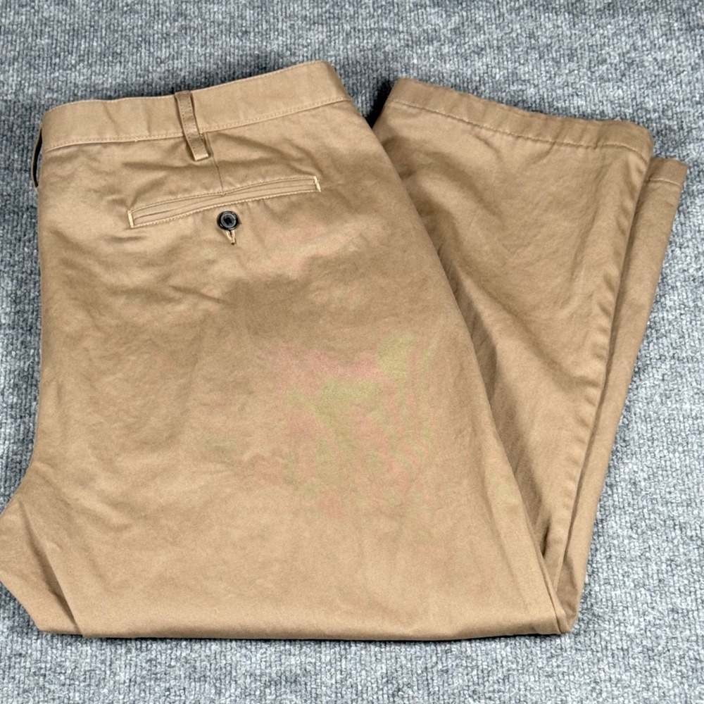 Lands End Khaki Traditional Fit Chinos Pants Mens Size 42 Workwear Preppy